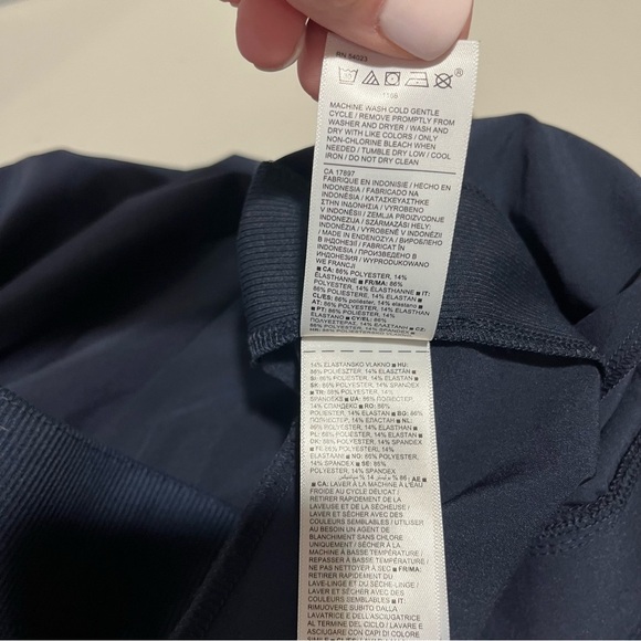 Athleta Brooklyn Mid Rise Ankle Pants Navy Blue Size 16 Style 198671 - Picture 10 of 11